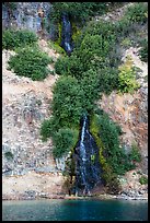 Waterfall running into lake. Crater Lake National Park ( color)