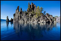 Phantom Ship and reflection. Crater Lake National Park ( color)