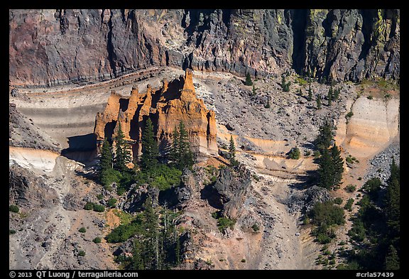 Pumice Castle from below. Crater Lake National Park (color)