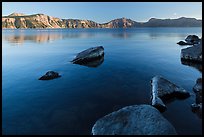 Lakeshore in late afternoon, Cleetwood Cove. Crater Lake National Park ( color)