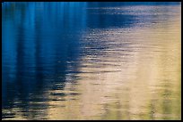 Golden and blue reflections, Cleetwood Cove. Crater Lake National Park ( color)