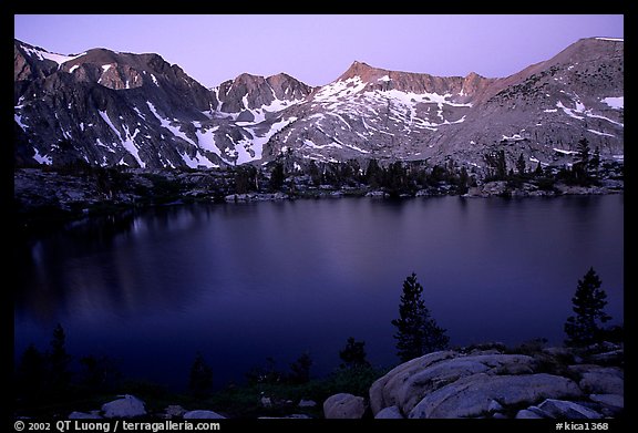 Woods Lake, sunset. Kings Canyon National Park, California, USA.