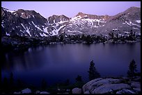 Woods Lake, sunset. Kings Canyon National Park, California, USA.