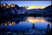Woods Lake, sunrise. Kings Canyon  National Park, California, USA.