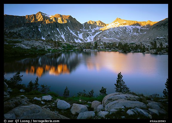 Woods lake, sunset. Kings Canyon National Park, California, USA.