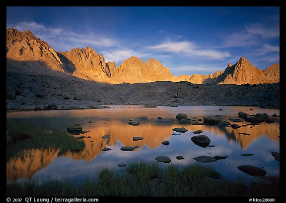 Picture/Photo: Palissades and Isoceles Peak at sunset. Kings Canyon ...