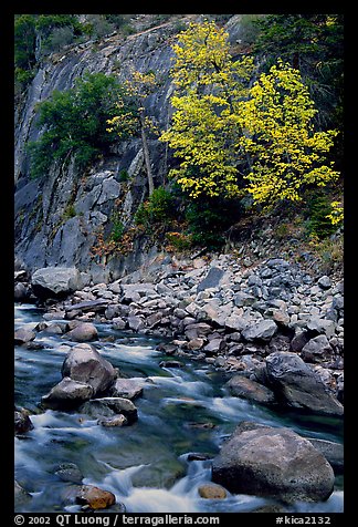 South Fork of  Kings River in autumn. Giant Sequoia National Monument, Sequoia National Forest, California, USA (color)