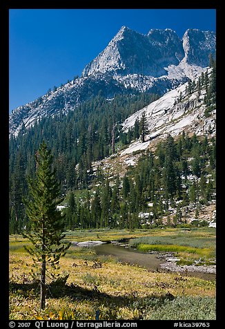 The Citadel rising above Le Conte Canyon. Kings Canyon National Park, California, USA.