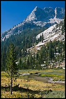 The Citadel rising above Le Conte Canyon. Kings Canyon National Park, California, USA. (color)