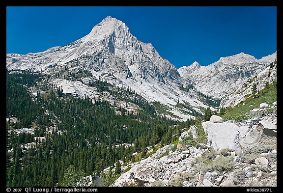 Le Conte Canyon and Langille Peak. Kings Canyon National Park (color)