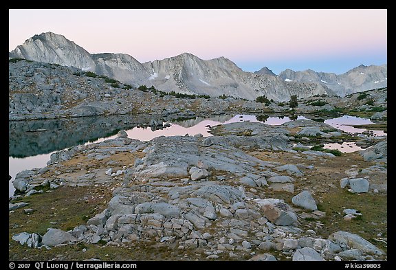 Dusy Basin at dawn. Kings Canyon National Park (color)