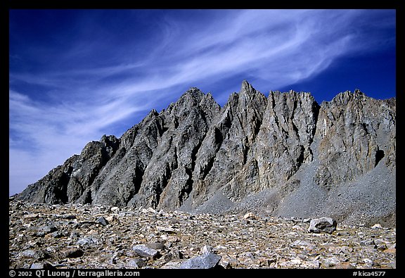 Mt Agasiz above Bishop Pass, afternoon. Kings Canyon National Park (color)