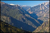 Middle Forks of the Kings River with snowy Spanish Mountain. Kings Canyon National Park ( color)