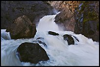 Roaring River Falls in spring. Kings Canyon National Park, California, USA. (color)