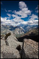 Summit blocks of Lookout Peak and Cedar Grove. Kings Canyon National Park, California, USA.