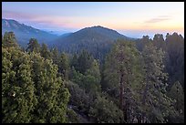 Redwood Canyon from above, sunset. Kings Canyon National Park ( color)
