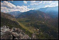 Cedar Grove Valley from Cedar Grove Overlook. Kings Canyon National Park, California, USA.