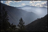 Ridges of South Forks of the Kings River canyon. Kings Canyon National Park, California, USA. (color)