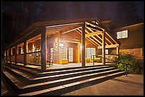 John Muir Lodge by night. Kings Canyon National Park, California, USA.