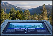 Interpretive sign, Redwood Mountain. Kings Canyon National Park ( color)