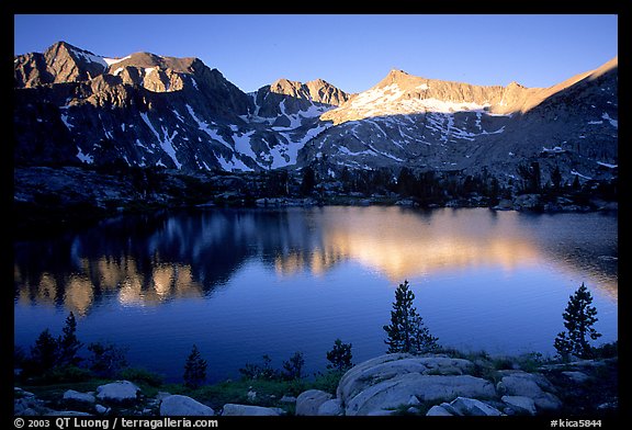 Woods lake, sunset. Kings Canyon  National Park, California, USA.