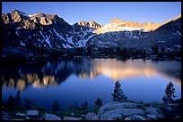 Woods lake, sunset. Kings Canyon  National Park, California, USA.