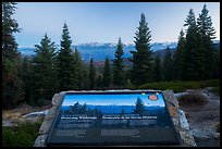 Protecting Wilderness interpretive sign. Kings Canyon National Park, California, USA.