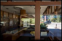 Window reflexion, Kings Canyon Visitor Center. Kings Canyon National Park ( color)