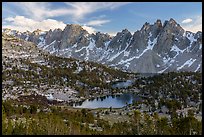 Kearsarge Lakes and Kearsarge Pinnacles. Kings Canyon National Park ( color)