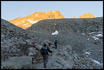 John Muir Trail below Forester Pass, sunrise, Kings Canyon National Park. California ( color)