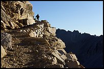 Precipitous section of the John Muir Trail, Kings Canyon National Park. California ( color)