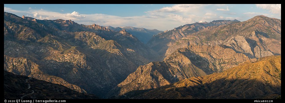 Kings River Gorge, sunset. Kings Canyon National Park (color)