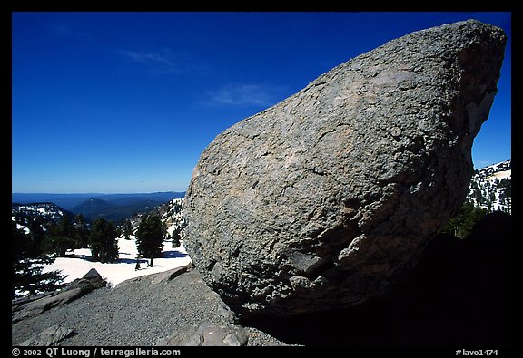 Glacial erratic rock. Lassen Volcanic National Park (color)