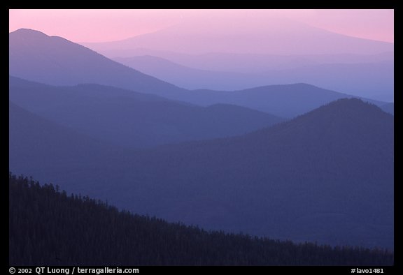 Ridges from Brokeoff Mountain. Lassen Volcanic National Park (color)