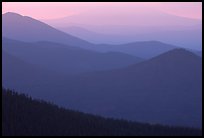 Ridges from Brokeoff Mountain. Lassen Volcanic National Park, California, USA.