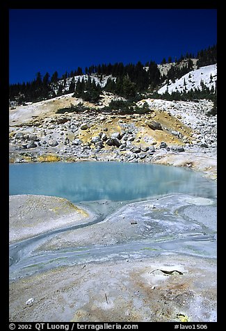 Thermal pool in Bumpass Hell thermal area. Lassen Volcanic National Park, California, USA.