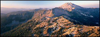 Chain of dormant volcanoes. Lassen Volcanic National Park (Panoramic color)