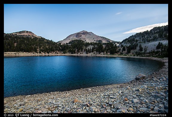 Lake Helen at dawn, late summer. Lassen Volcanic National Park, California, USA.