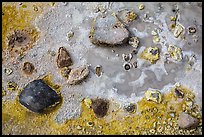 Ground close-up of sulfure deposits and mud. Lassen Volcanic National Park ( color)