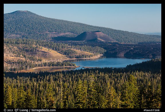 Prospect Peak, Cinder Cone, and Snag Lake. Lassen Volcanic National Park, California, USA.