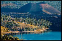 Cinder Cone, Fantastic Lava Beds, and Snag Lake. Lassen Volcanic National Park, California, USA.