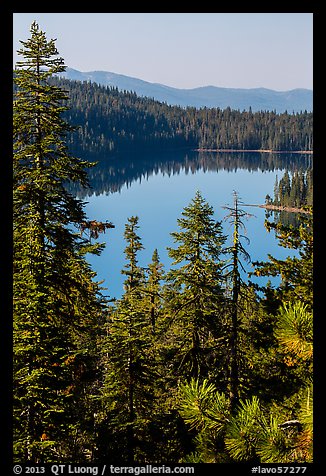 Juniper Lake from above. Lassen Volcanic National Park, California, USA.