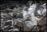 Fumaroles, Devils Kitchen. Lassen Volcanic National Park, California, USA.