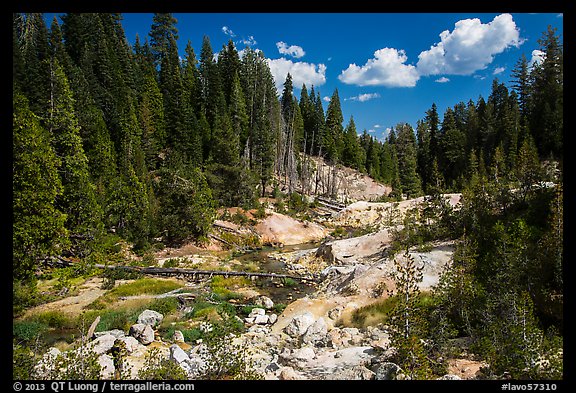 Hot Springs Creek, afternoon. Lassen Volcanic National Park (color)