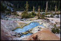 Devils Kitchen geothermal area. Lassen Volcanic National Park, California, USA.