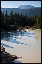 Shadows in Boiling Springs Lake and Lassen Peak. Lassen Volcanic National Park ( color)