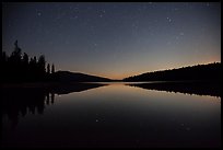 Juniper Lake at night after moonset. Lassen Volcanic National Park ( color)