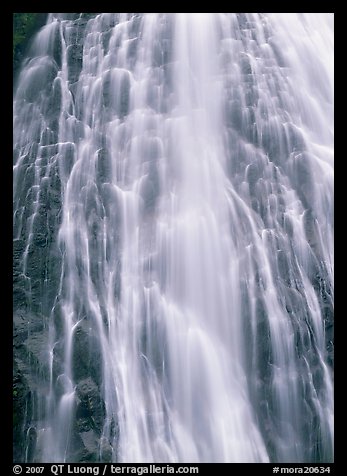 Narada falls detail. Mount Rainier National Park, Washington, USA.