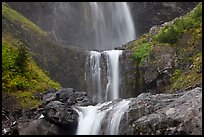 Three tiers of Comet Falls. Mount Rainier National Park ( color)