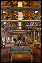 Paradise Inn Lobby. Mount Rainier National Park, Washington, USA.